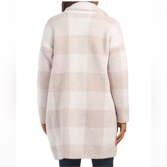 🎉LAST CHANCE🎉H HALSTON Buffalo Check Collar Cardigan With Pockets - Picture 4 of 11